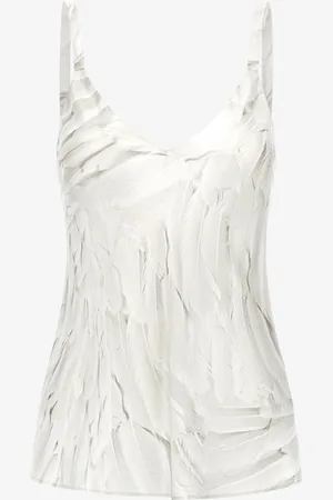 Roberto Cavalli Ice Feathers top
