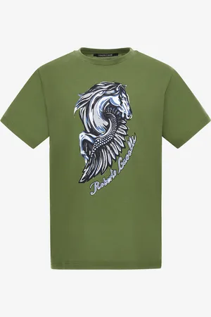 Roberto Cavalli T-shirt with Horse logo and print