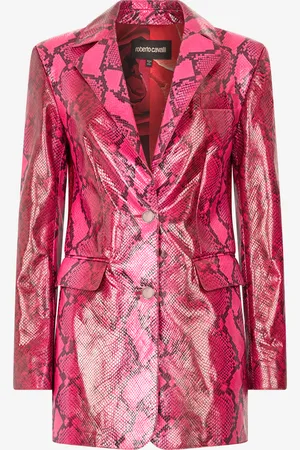 Roberto Cavalli Chaqueta con estampado pitón efecto brillante
