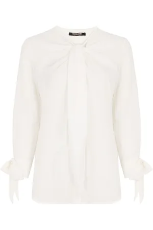 Roberto Cavalli Tie-Front Silk Top