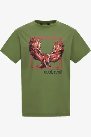 Roberto Cavalli T-shirt with Eagle logo and print