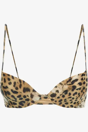 Roberto Cavalli Jaguar Skin print bikini top