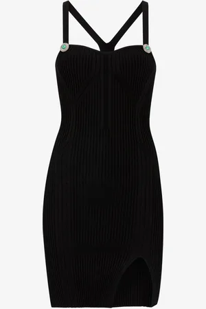 Roberto Cavalli Vestido mini de punto de canalé