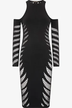 Roberto Cavalli Vestido midi con motivo calado