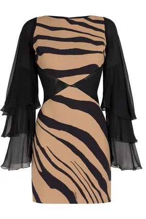 Roberto Cavalli Tiger-Print Mini Dress