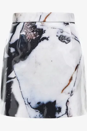 Roberto Cavalli Marble Print Skirt