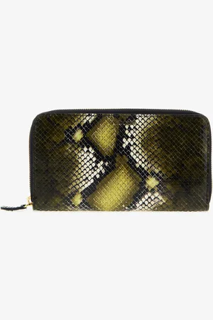 Roberto Cavalli Cartera de piel estampada con logotipo