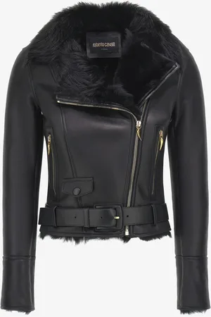 Roberto Cavalli Chaqueta Biker de Borrego
