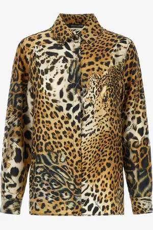 Roberto Cavalli Jaguar Skin silk Shirt