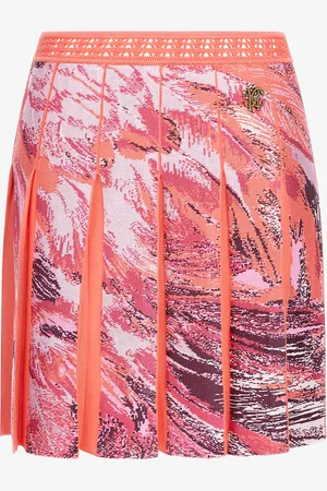 Roberto Cavalli Plumage print knitwear skirt