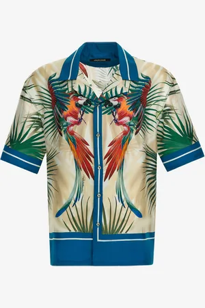 Roberto Cavalli Short-sleeve Parrot print shirt