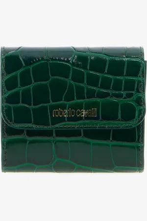 Roberto Cavalli Tarjetero con estampado de cocodrilo