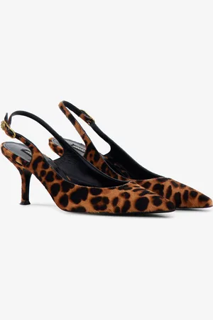 Roberto Cavalli Zapatos de Tacón Slingback con Estampado de Leopardo