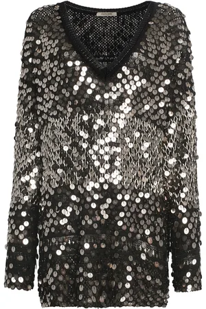 Roberto Cavalli Sequin embroidered sweater