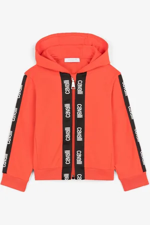 Roberto Cavalli Chaqueta con capucha y raya con logo
