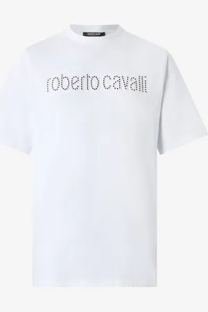 Roberto Cavalli Camiseta con logotipo y minitachuelas