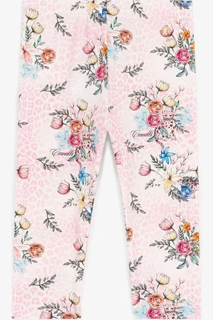 Roberto Cavalli Leggins de algodón con capucha y estampados Jaguar y Flower