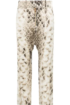 Roberto Cavalli Panther Head Silk Crop Top