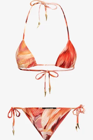Roberto Cavalli Plumage print bikini