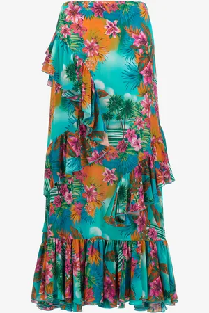 Roberto Cavalli Hawaii print skirt