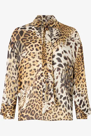 Roberto Cavalli Camisa con estampado piel de jaguar