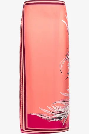 Roberto Cavalli Plumage print skirt