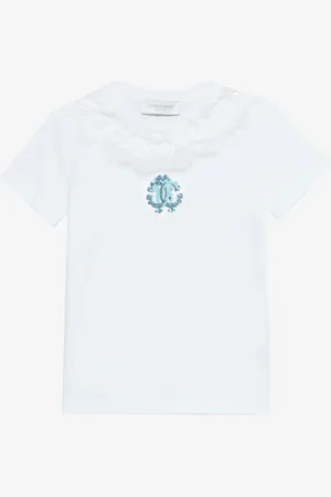 Roberto Cavalli Camiseta Con Monograma RC Y Encaje