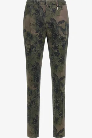 Roberto Cavalli Hawaii Green printed trousers