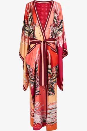 Roberto Cavalli Bata de seda estampada