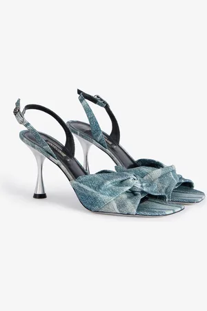 Roberto Cavalli Sandalias Destalonadas Efecto Denim