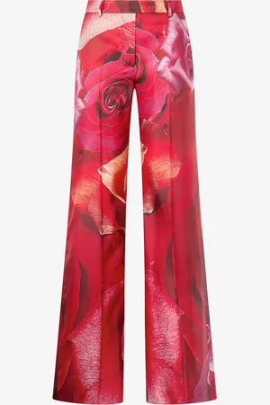 Roberto Cavalli Pantalones Con Estampado De Rosas