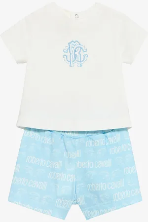 Roberto Cavalli Conjunto De Camiseta Y Shorts Con Logotipo
