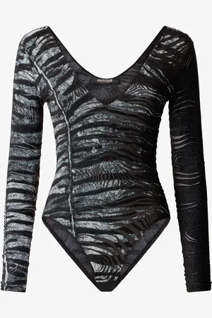 Roberto Cavalli Bodi Con Motivo Zebra Y Tiger Skin