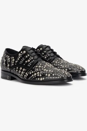 Roberto Cavalli Mocasines Con Cordones Y Tachuelas