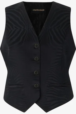 Roberto Cavalli Chaleco Con Motivo Tiger Skin Monocromático