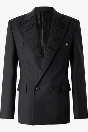 Roberto Cavalli Blazer De Doble Botonadura De Mezcla De Lana