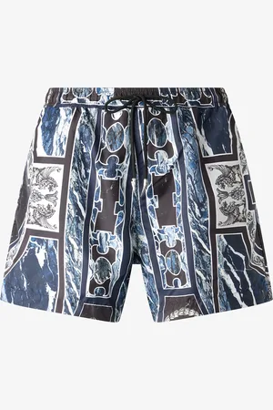 Roberto Cavalli Bañador Corto Estampado Marble Y Fang