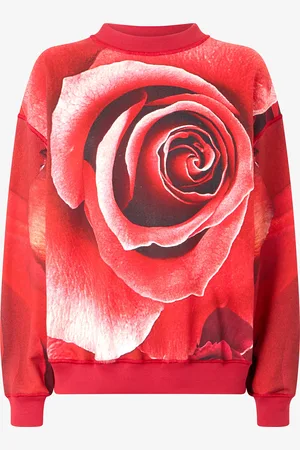 Roberto Cavalli Sudadera Con Estampado De Rosas Grandes