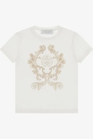 Roberto Cavalli Camiseta Bordada Con Monograma RC