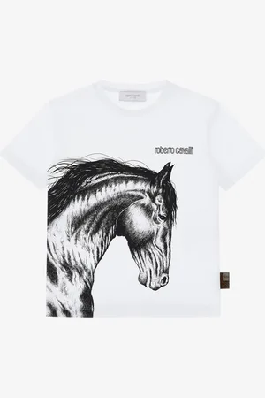 Roberto Cavalli Camiseta Con Caballo Y Logotipo