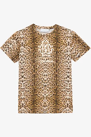 Roberto Cavalli Camiseta Con Estampado Piel De Jaguar