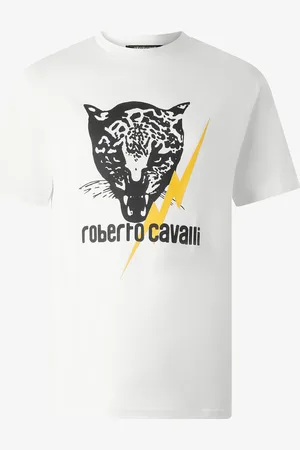 Roberto Cavalli Camiseta Con Rayo Y Jaguar