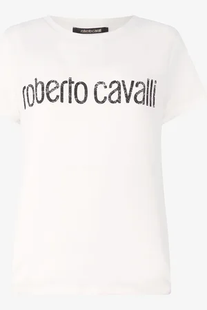Roberto Cavalli Camiseta Con Logotipo Efecto Usado