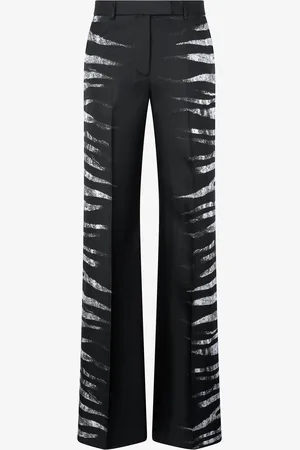 Roberto Cavalli Pantalones Con Estampado Zebra Lateral