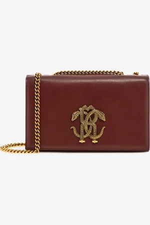Roberto Cavalli Shoulder bag with Monogram Mirror Snake