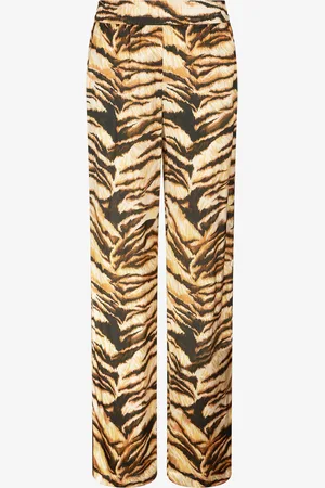 Roberto Cavalli High-waisted tiger-print trousers