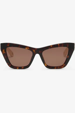 Roberto Cavalli Gafas de sol con frente liso y efecto acolchado en las patillas
