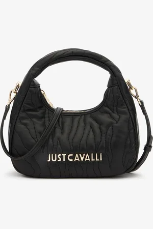 Roberto Cavalli Bolso Hobo Pespunteado Con Logotipo