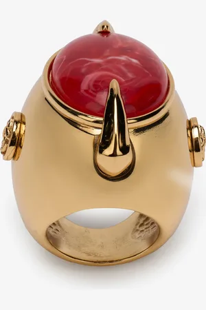 Roberto Cavalli Anillo De Cóctel Con Fang Y Gema