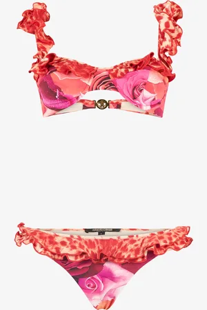 Roberto Cavalli Bikini Garden Rose Y Cheetah Skin